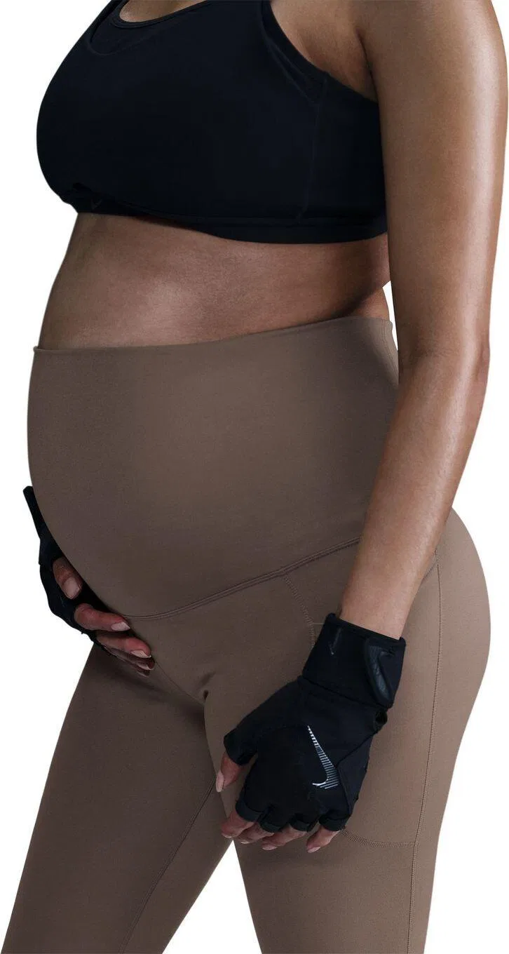 Женские леггинсы для беременных с высокой талией Nike (M) One Maternity, Braun — фото 4