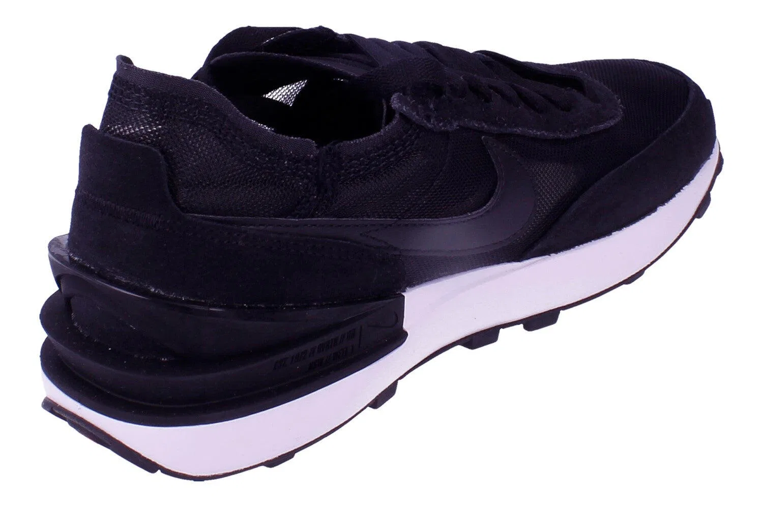 Детские кроссовки из нубука Nike Waffle One, Schwarz — фото 3