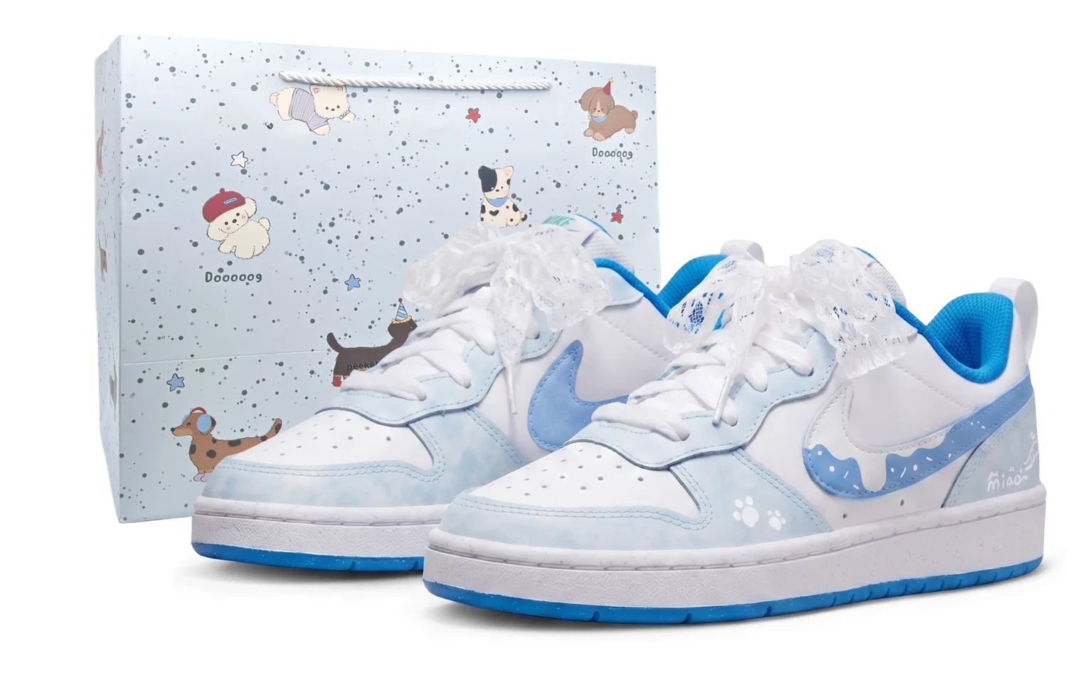 Кроссовки для скейтбординга Court Borough Kids, Nike, Light Blue