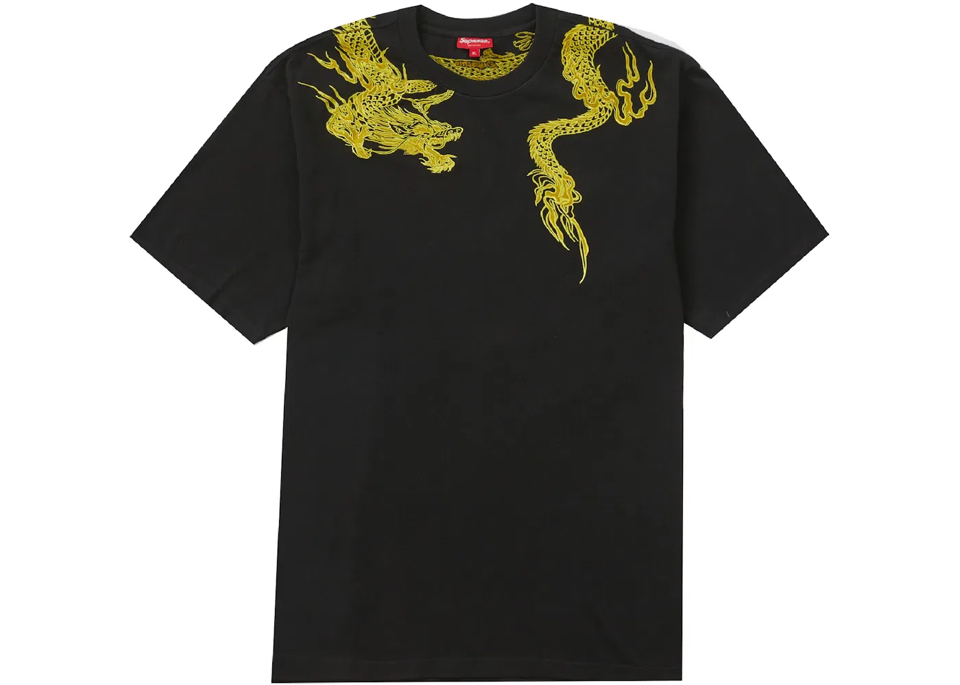 Мужской топ с принтом Supreme Dragon Wrap S/S, черный