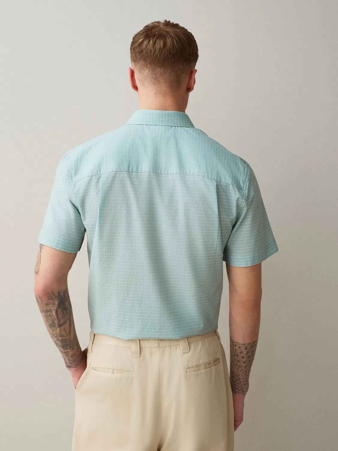 Рубашка с коротким рукавом, Regular Fit, N. Premium Cotton Rich, Smart Next, цвет Seafoam Green — фото 3