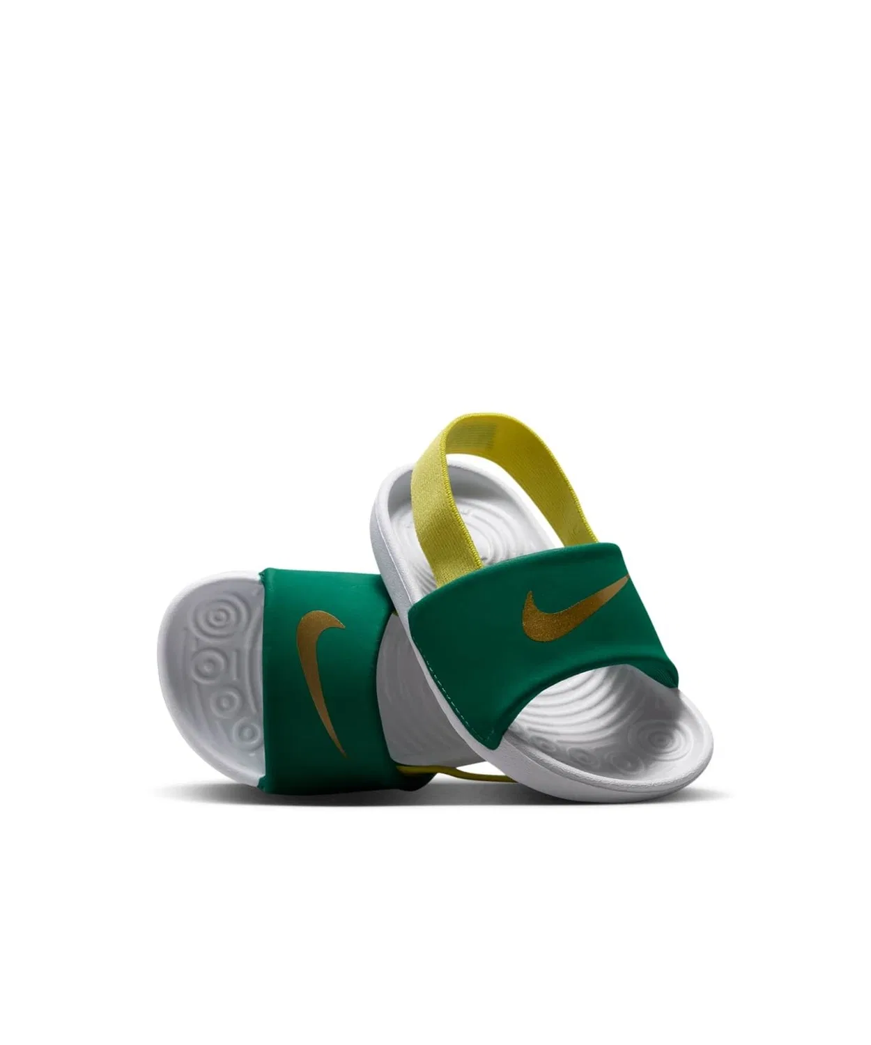 Детские сандалии Nike Kawa с ремешком, Малахит/Sonic Yellow/White/Metallic Gold