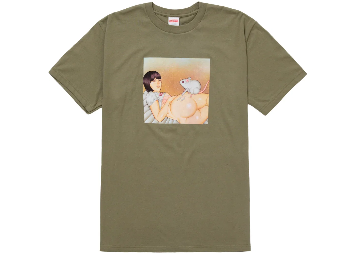 Мужская футболка с принтом Supreme Tee (SS25), Olive
