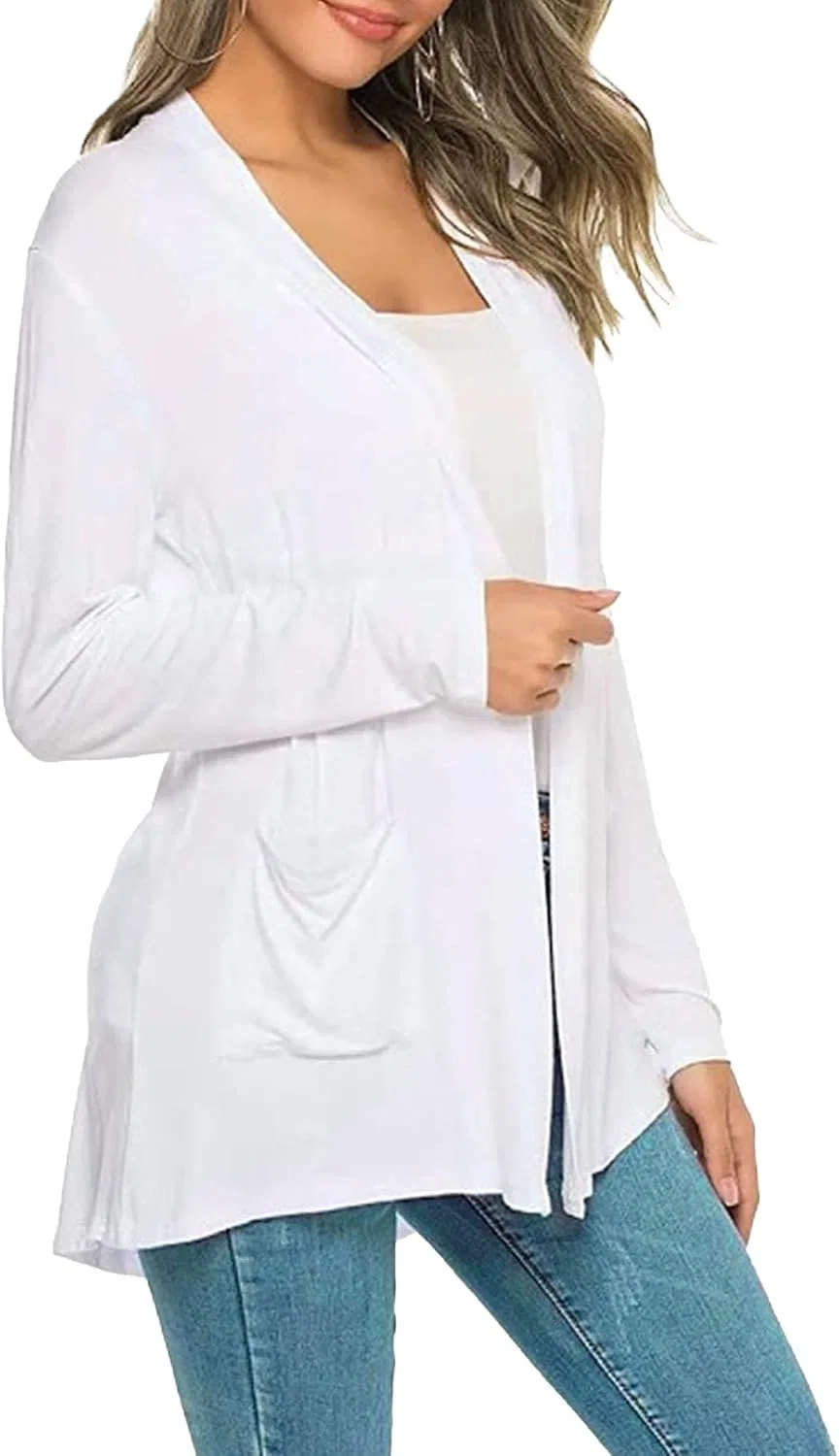 Женский кардиган с длинным рукавом, модель Summer Cardigans, белый
