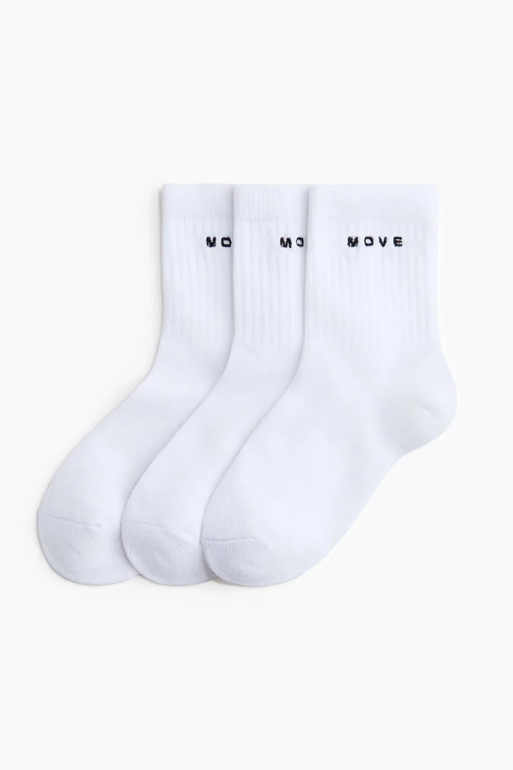 3 спортивных носка в упаковке H&M, Weiß