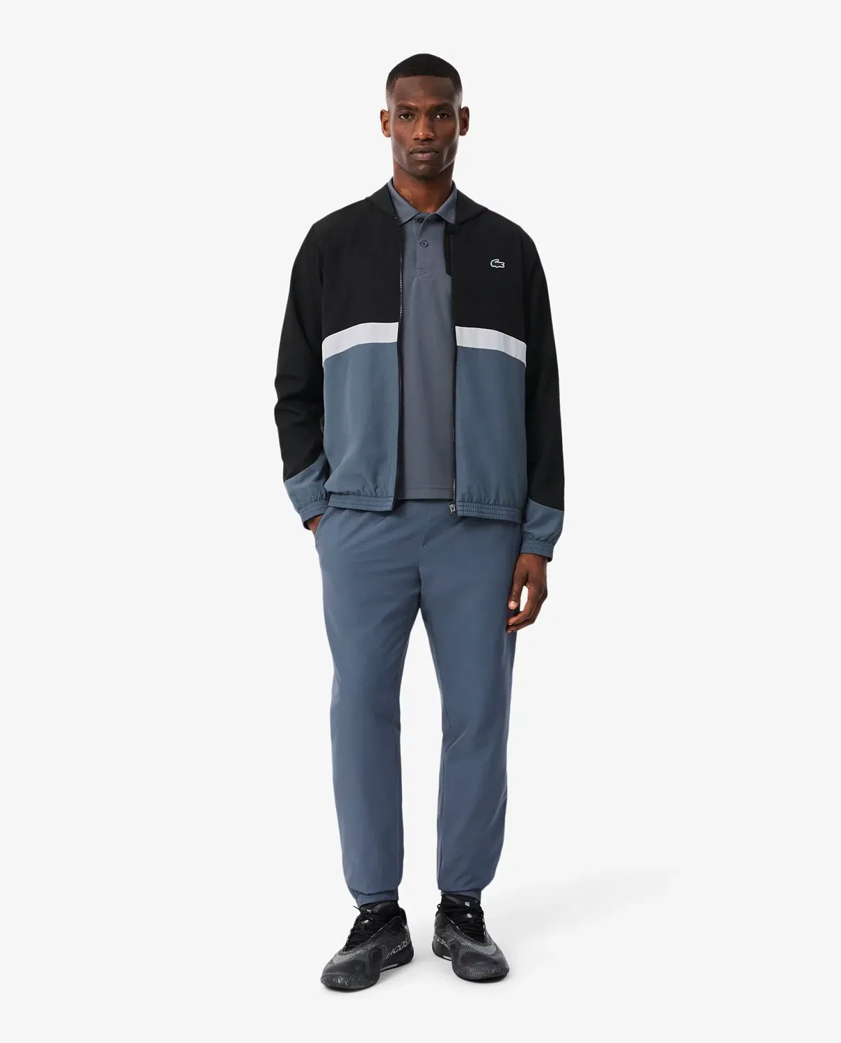 Мужской спортивный костюм с блочным принтом Lacoste, Negro