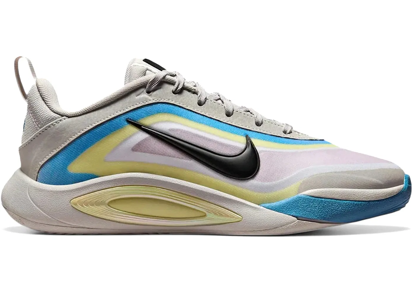 Детские кроссовки для девочек с кроссовками Nike A'ja Wilson A'One Nike, Vast Grey/Black/Life Lime/University Blue