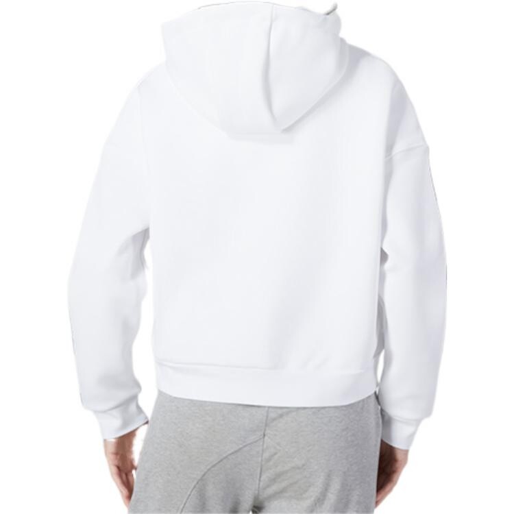 Женская куртка с капюшоном и тремя полосками, белая Adidas — фото 3