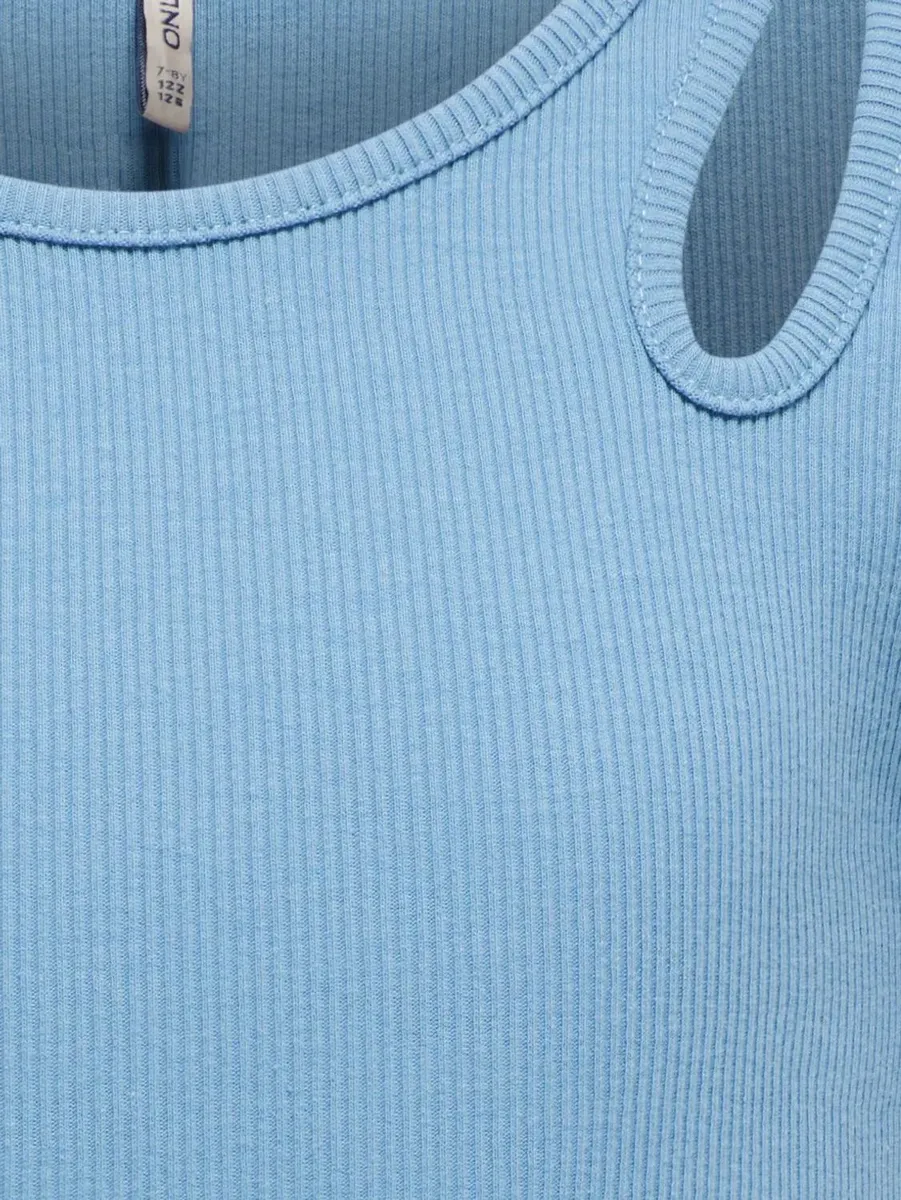Рубашка KIDS ONLY с короткими рукавами "KOGNESSA S/S CUT OUT TOP BOX JRS NOOS", синий — фото 3