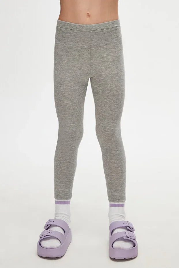 Детские леггинсы для девочек хлопковые Basic Lovetti, Cool Gray — фото 2
