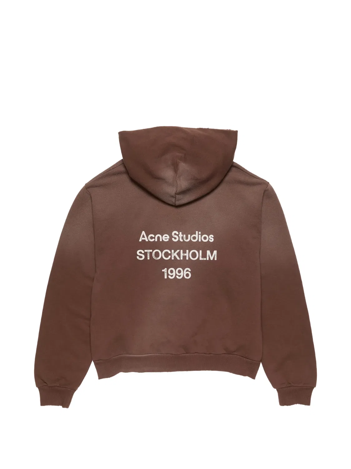 Худи коричневое с графическим принтом Acne Studios, коричневый — фото 3