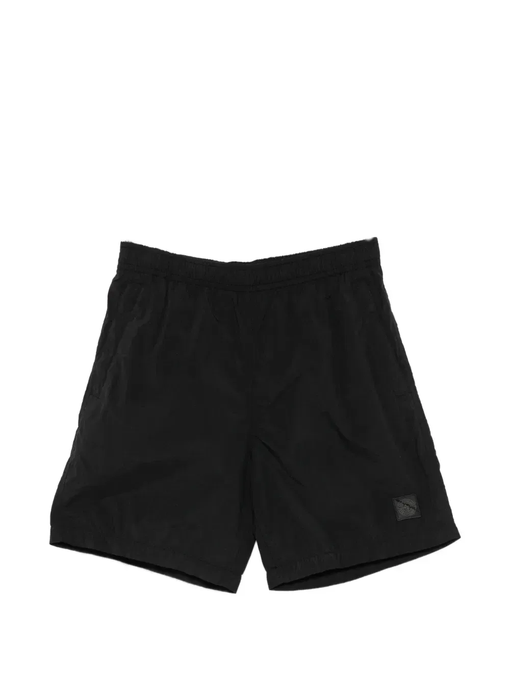 Спортивные шорты с эластичным поясом и логотипом Stone Island, черный