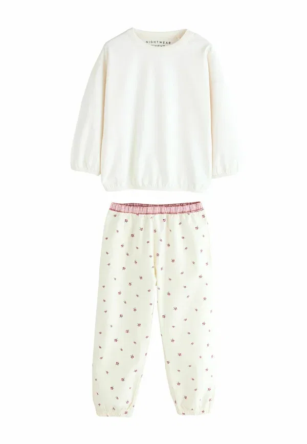 Комплект пижам из 3 предметов, хлопок, Regular fit - 3 pack set - pyjamas, Next, Pink Cream Check, розовый/кремовый — фото 3