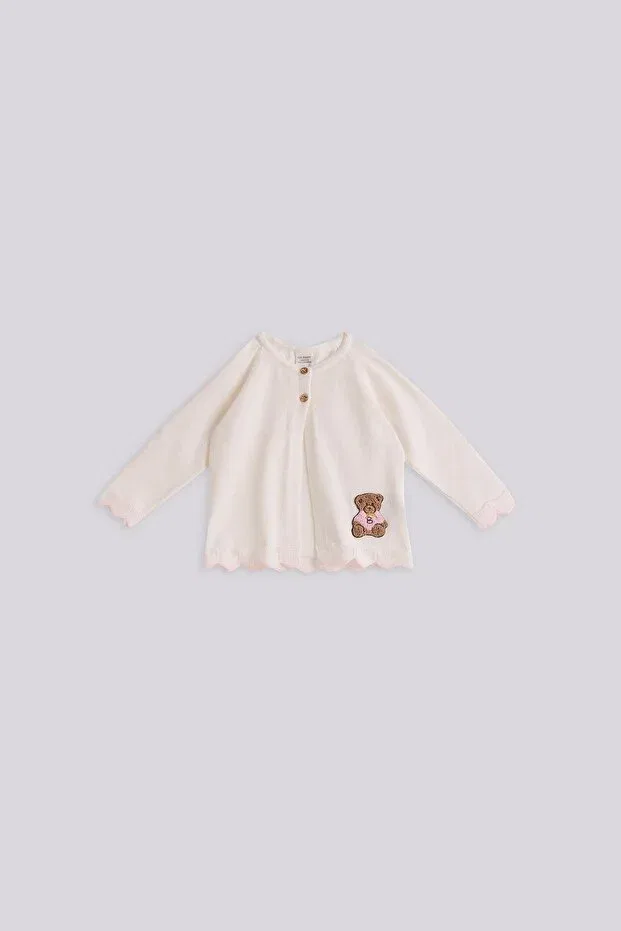 Детский кардиган для девочек хлопковый Layette, White