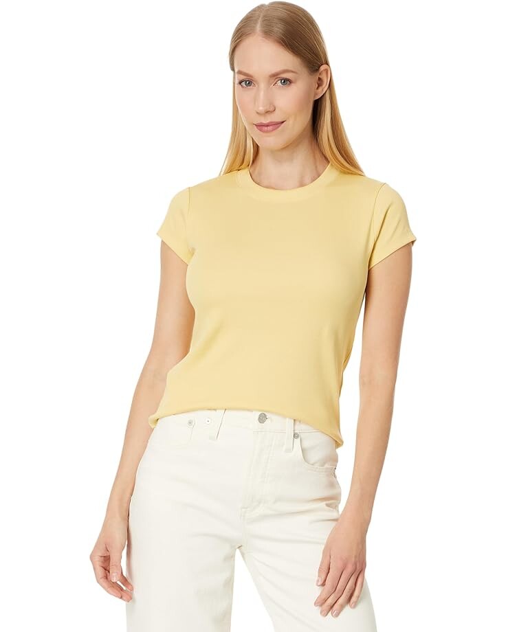 

Футболка Madewell Supima Rib, цвет Pale Maize