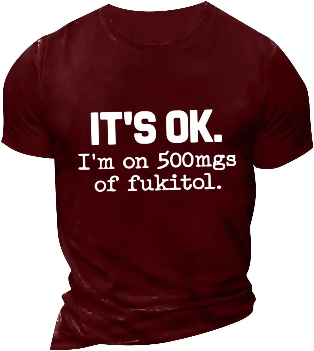 

Мужская футболка Casual с коротким рукавом и принтом Shusuen