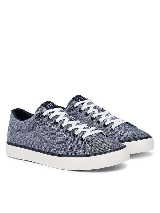 Tommy Hilfiger Тканевые кроссовки Th Hi Vulc Core Low Chambray FM0FM05818 синие — фото 2