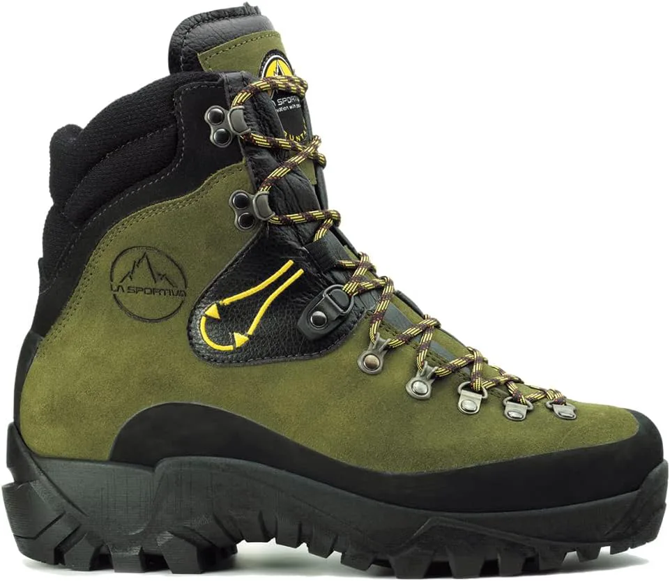 Мужские кожаные ботинки La Sportiva Karakorum для походов, альпинизма, рюкзачного туризма и работы на открытом воздухе, зеленый — фото 2