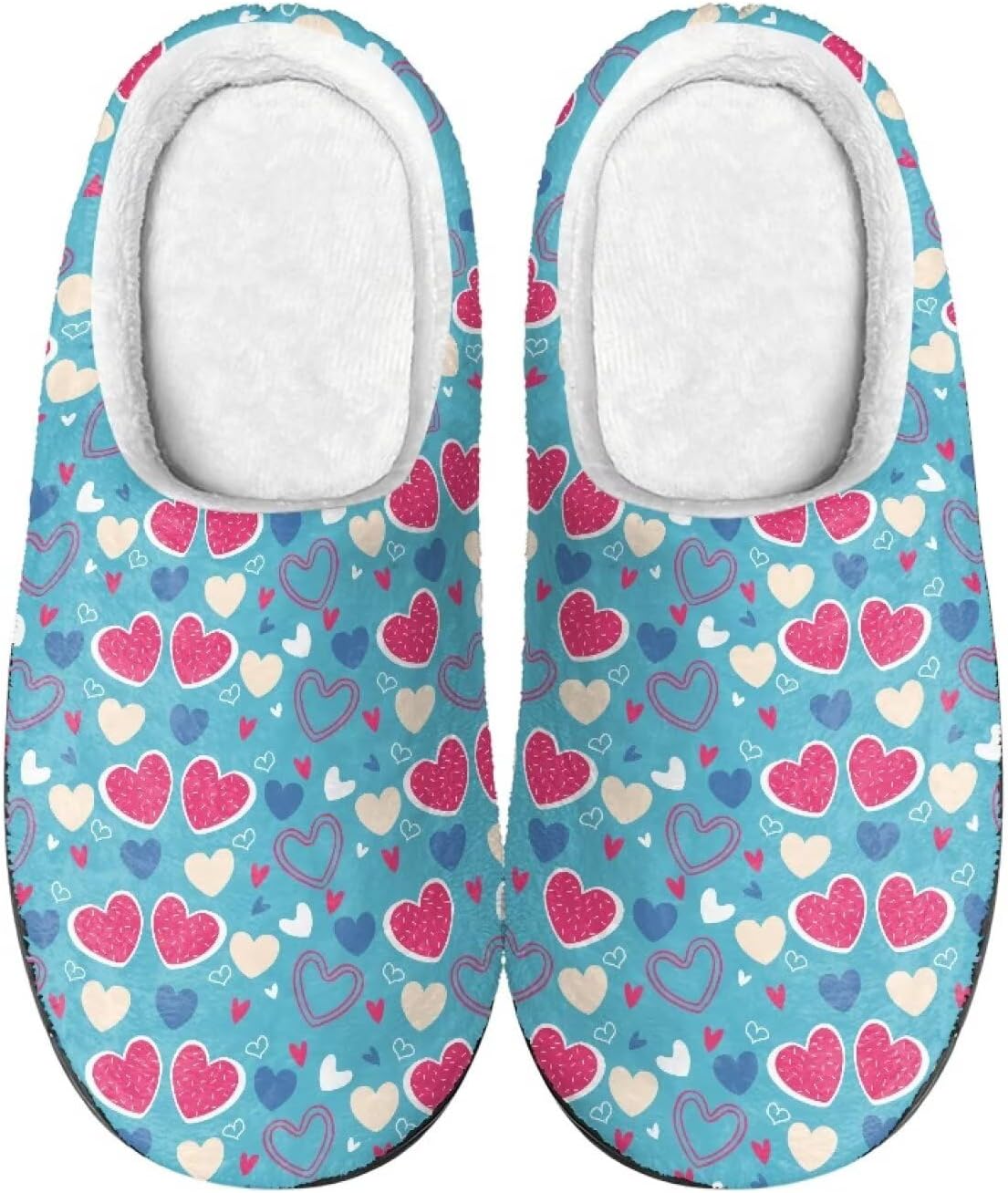 

Мужские и женские нескользящие тапочки, теплые мягкие уютные тапочки из фланели, домашняя обувь для спальни и улицы, размеры 2-12 Zcfygdx, синий/розовый