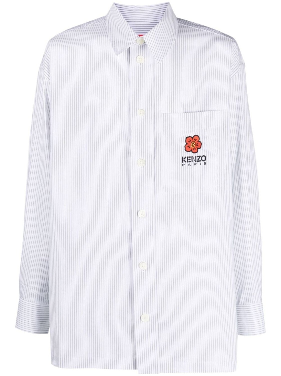 

Kenzo рубашка Boke Flower в тонкую полоску, белый