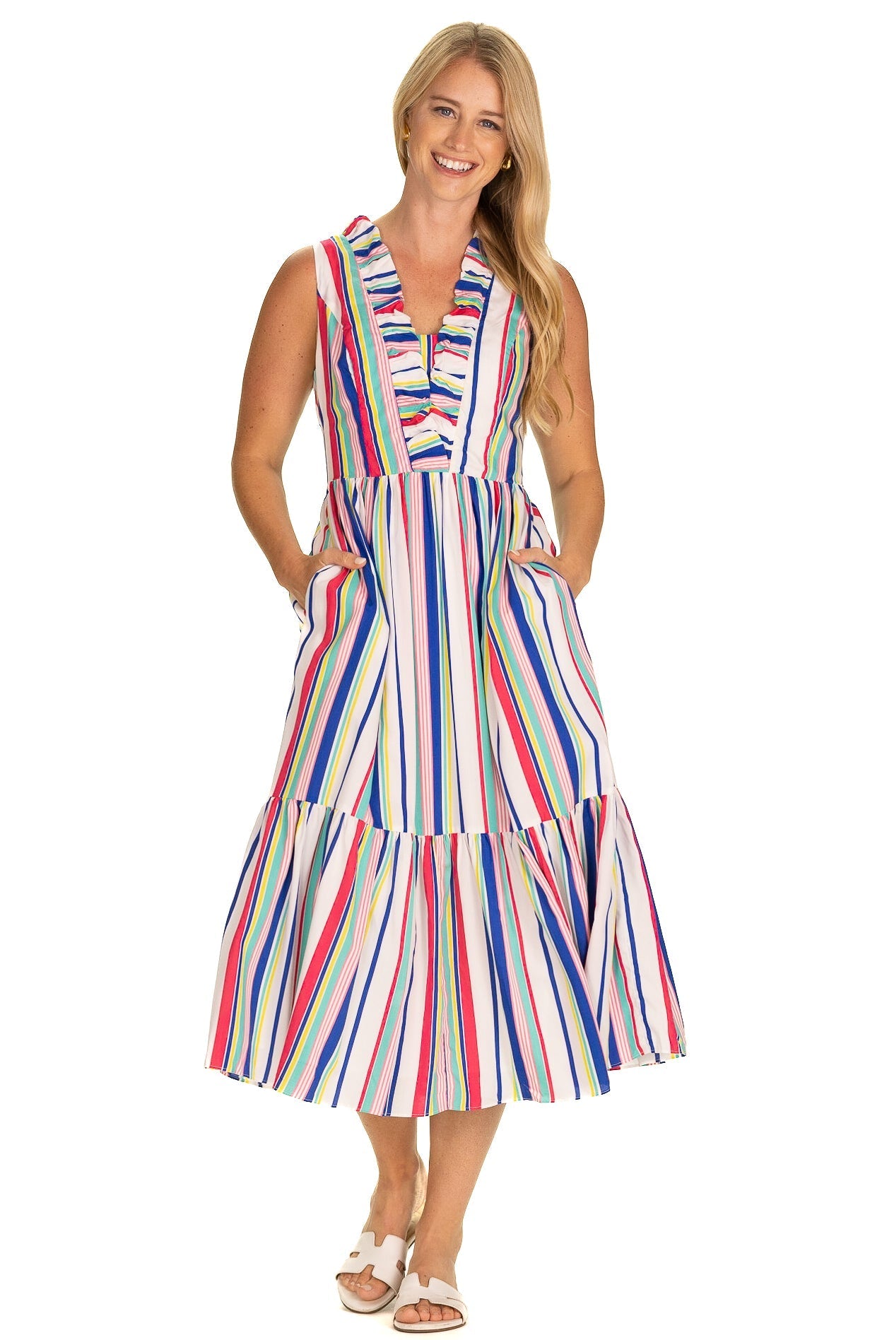 

Платье Delphine в полоску Boardwalk Duffield Lane, цвет multi
