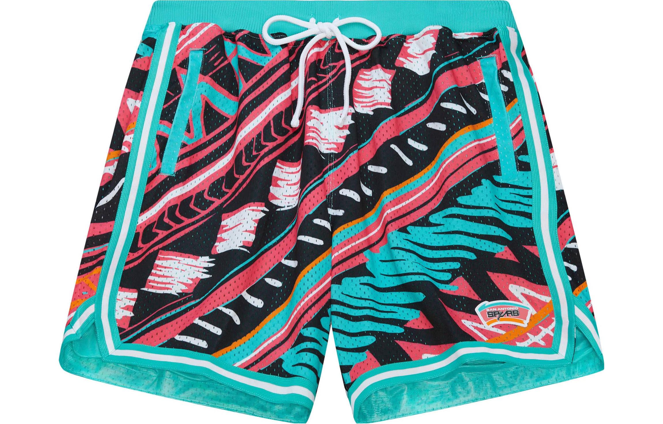 

Повседневные шорты мужские бирюзовые Mitchell Ness, сине-зеленые