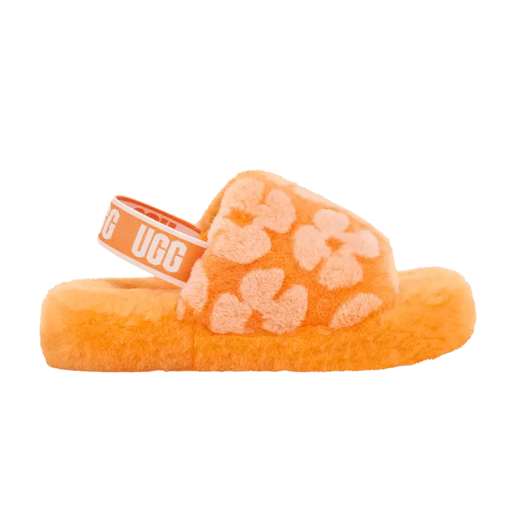 

Кроссовки UGG Fluff Yeah Slide Kids California Poppy, оранжевый