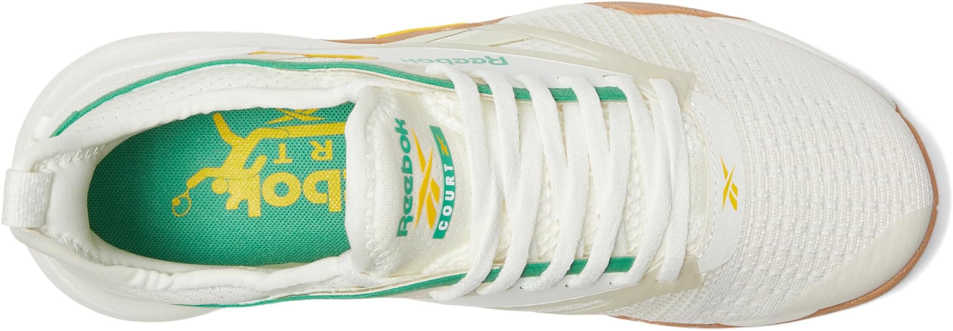 Кроссовки Reebok Nano Court, Chalk/Alabaster/Upgrade Green — фото 2