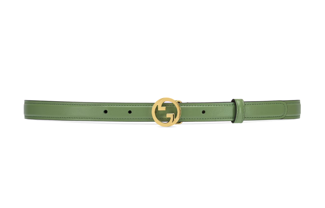 

GUCCI Кожаный женский ремень зелёный шириной 2 см, Green