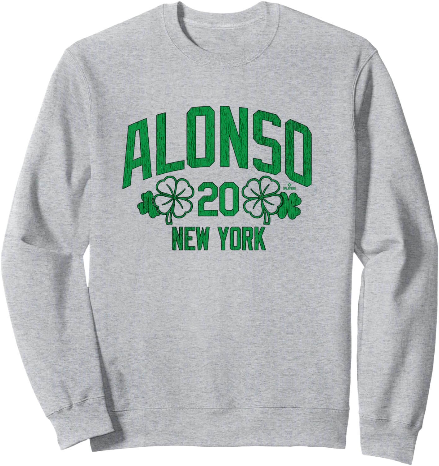 

Толстовка с изображением клевера Святого Патрика, символизирующего бейсбольную команду Нью-Йорка, Пита Алонсо Ryno Sports, серый