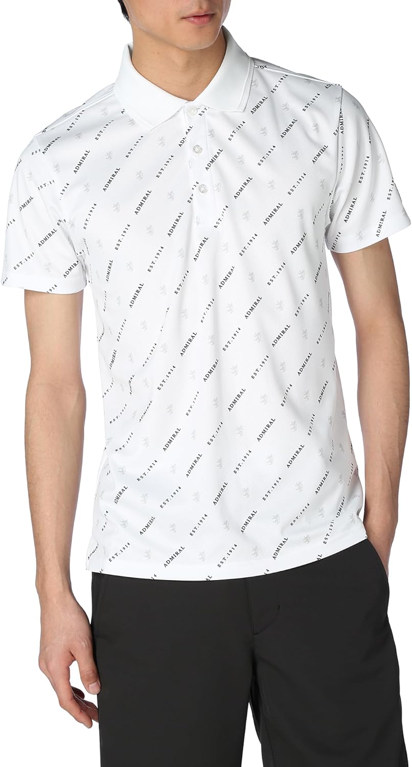 

Мужская классическая поло-рубашка Admiral Golf с монограммой, белый