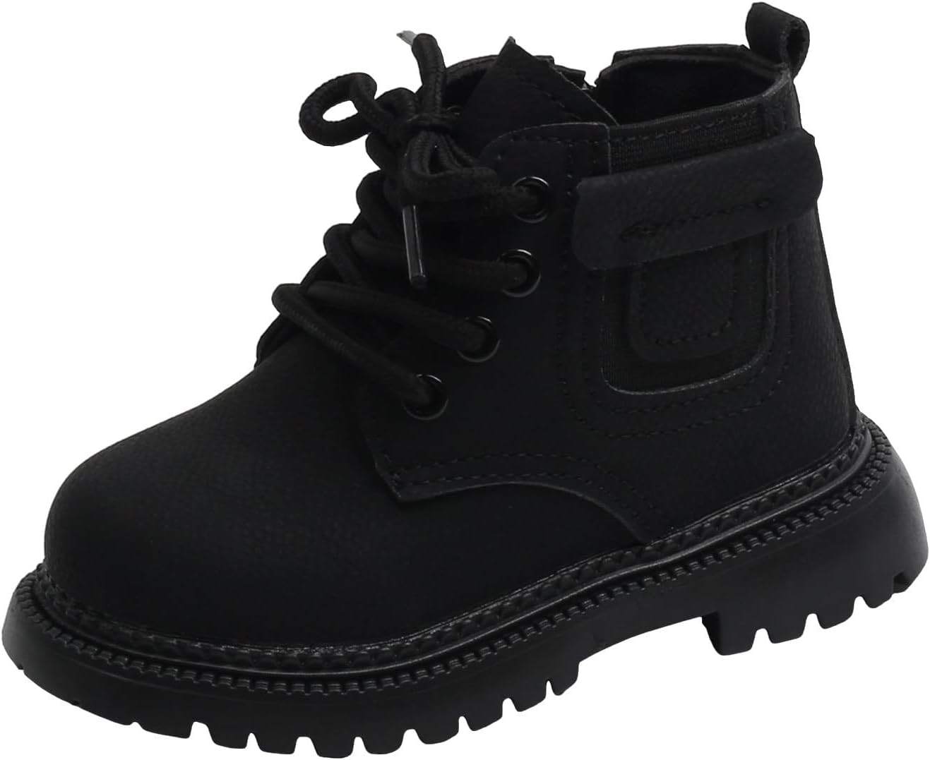 

Детские зимние ботинки IWIHMIV, ботильоны для малышей, для девочек и мальчиков, ботинки с круглым носком, повседневная обувь для малышей, Black