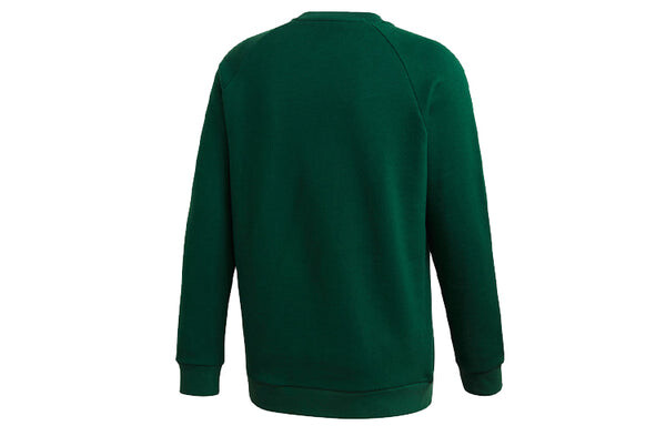 Толстовка adidas originals Trefoil Crew Casual Sports Round Neck Pullover Green, зеленый — фото 2