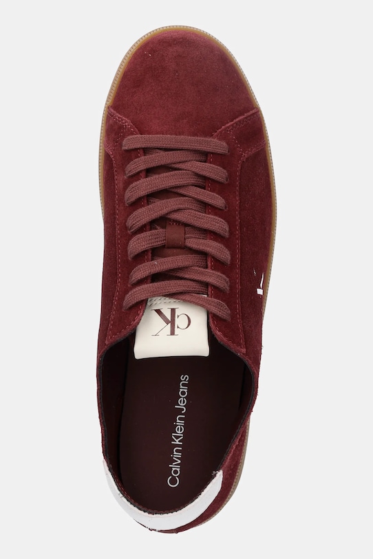 Замшевые кроссовки LOW PROFILE CUPSOLE SU Calvin Klein Jeans, бордовый — фото 4