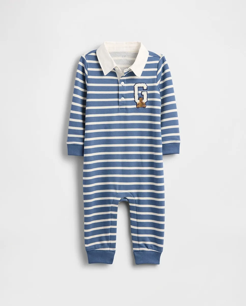 

Детский комбинезон с мягким винтажным логотипом медвежонка университета Gap, синий