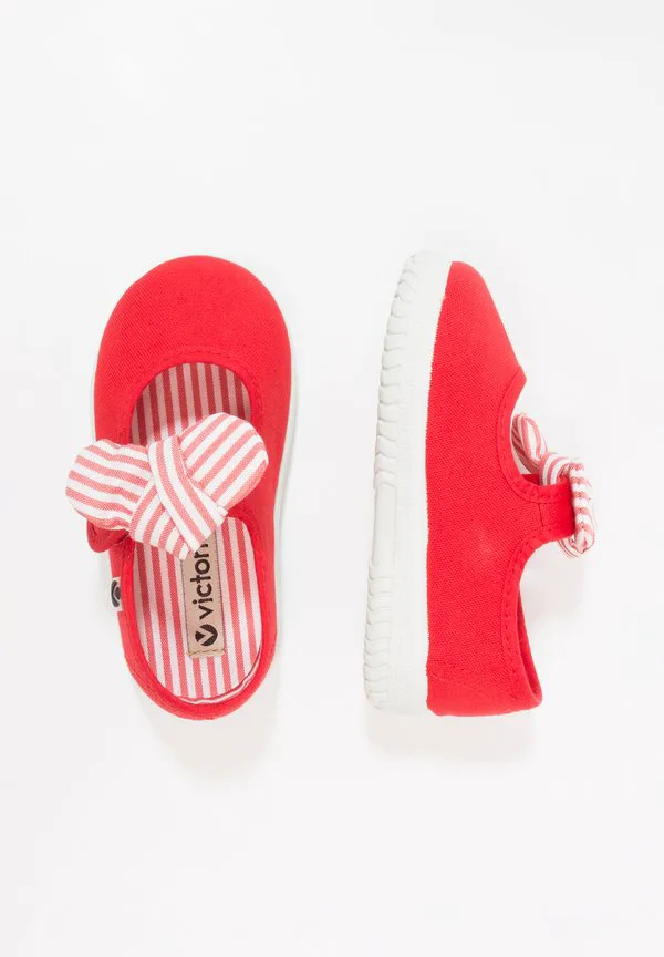 Балетки lona panuelo с ремешком на щиколотке Victoria Shoes, Rojo
