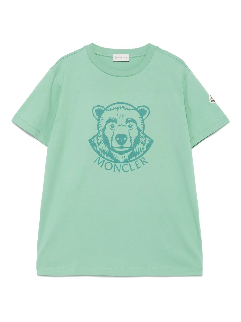 

Футболка с принтом Moncler Enfant, зеленый