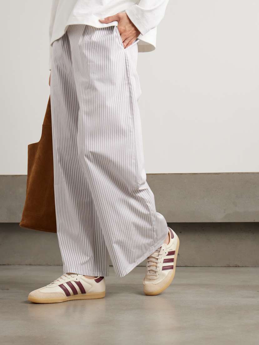 Кроссовки Samba og из кожи и замши Adidas Originals, бежевый — фото 2