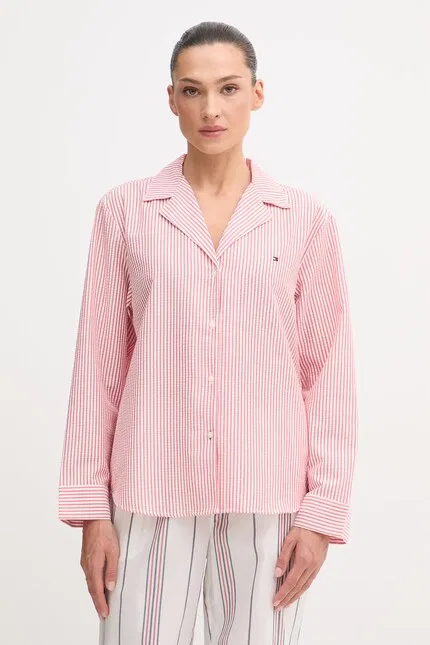 Пижамная рубашка в полоску Tommy Hilfiger, красный