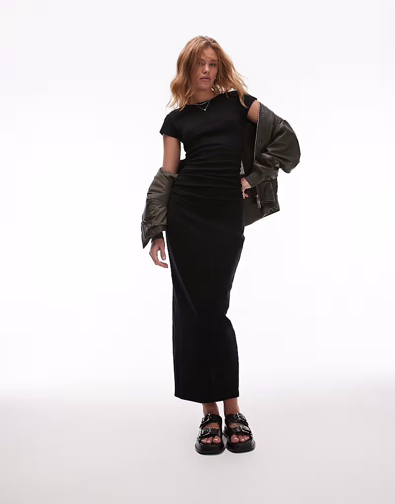 

Длинное платье AllSaints Katarina черного цвета