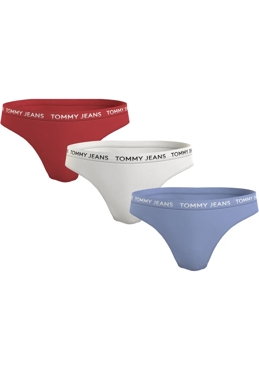 

Трусы Tommy Hilfiger Underwear "3P CLASSIC THONG (EXT SIZES)" (3 шт. в упаковке, 3 шт. в упаковке), с эластичным поясом с логотипом Tommy Jeans, белый