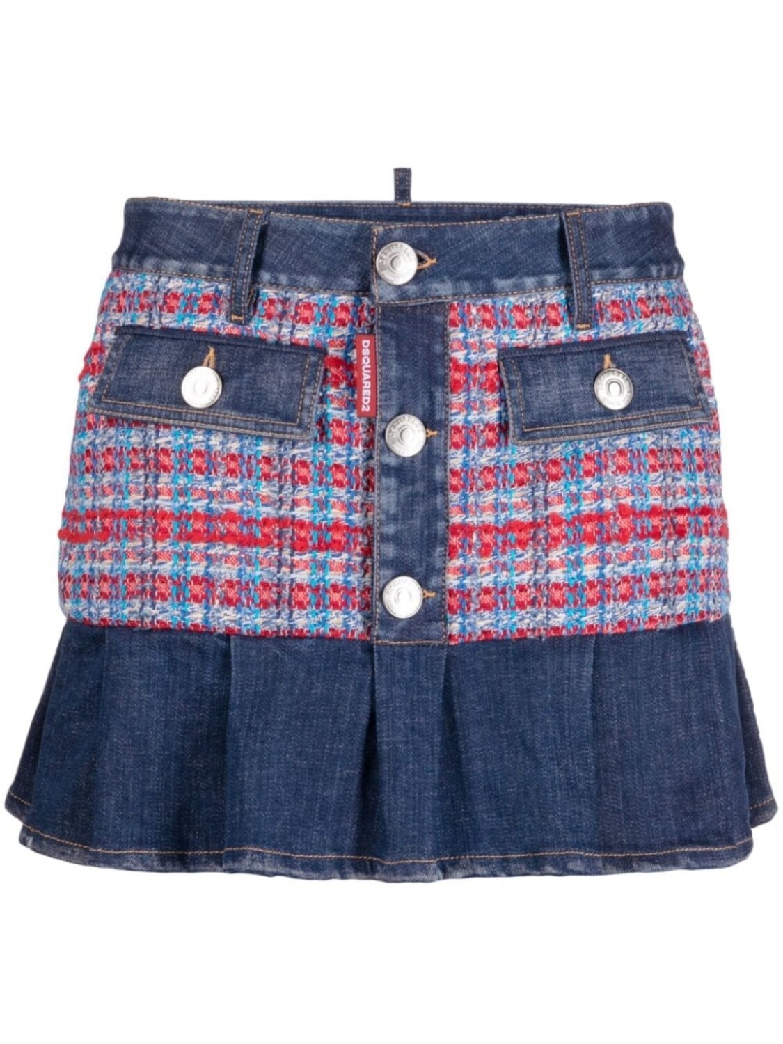

Dsquared2 джинсовая юбка мини с заниженной талией, синий