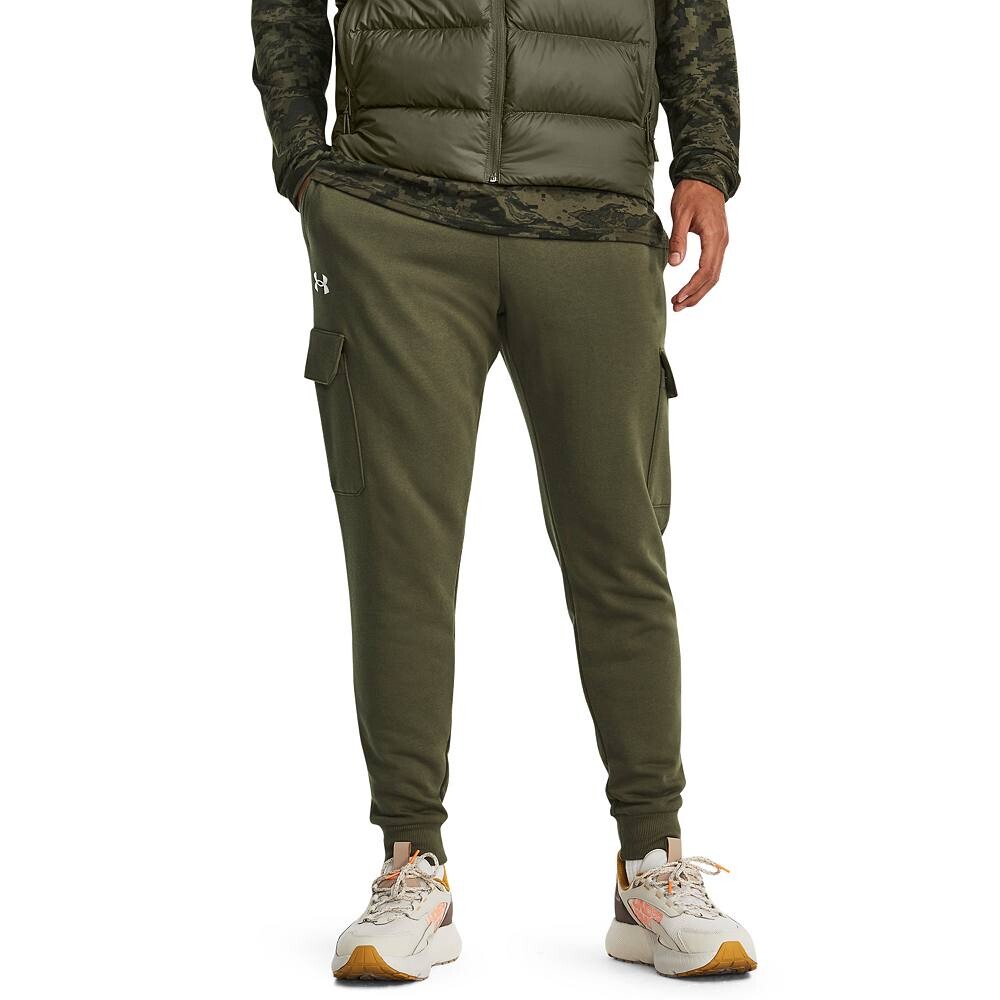 

Мужские флисовые джоггеры-карго Under Armour Rival, цвет Marine Od Green