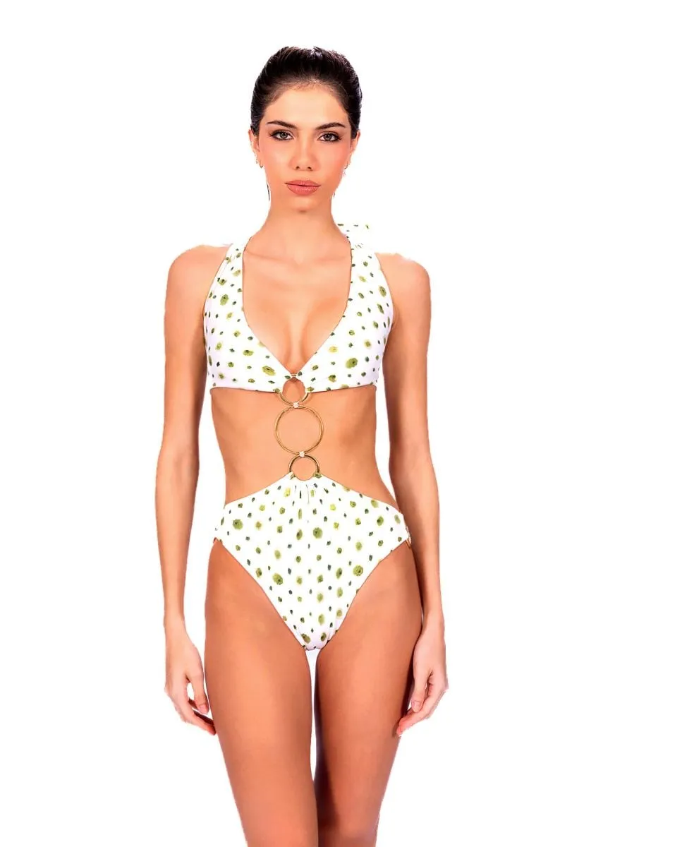 

Женский купальник трикини с принтом и подкладкой Despi, белый
