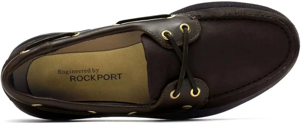 Мужские лоферы Rockport Ports of Call Perth K54692, коричневый (DK Brown Pull Up) — фото 3