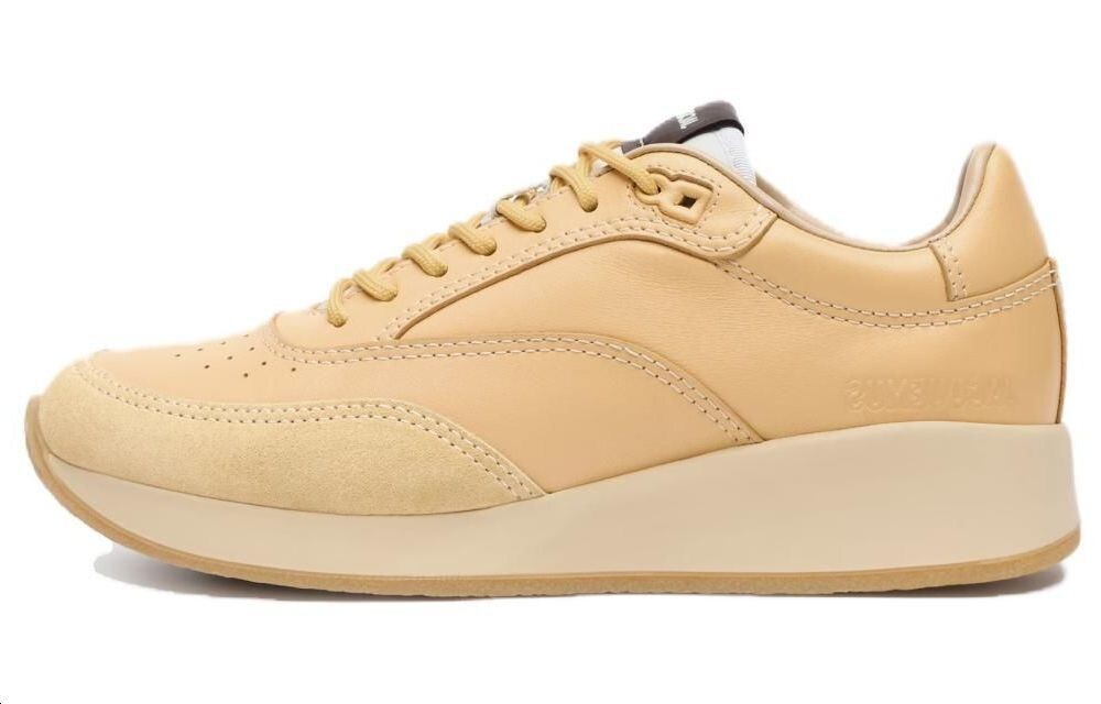 Кроссовки Jacquemus Panelled Lace-up Sneakers, светло-желтый