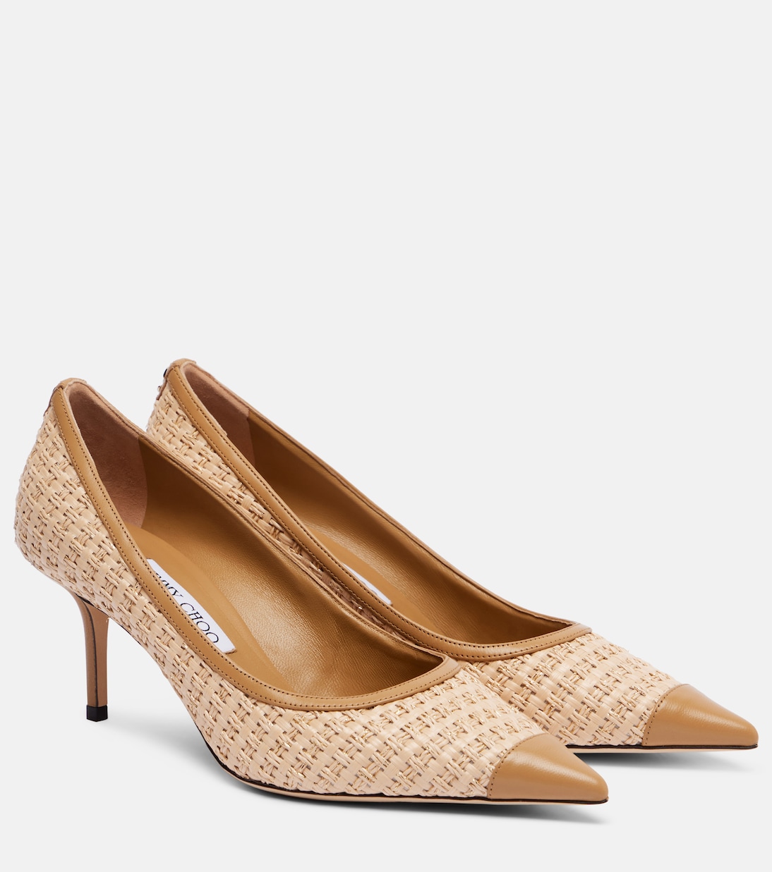 Туфли Love 65 с эффектом рафии Jimmy Choo, Cappuccino/ Natural