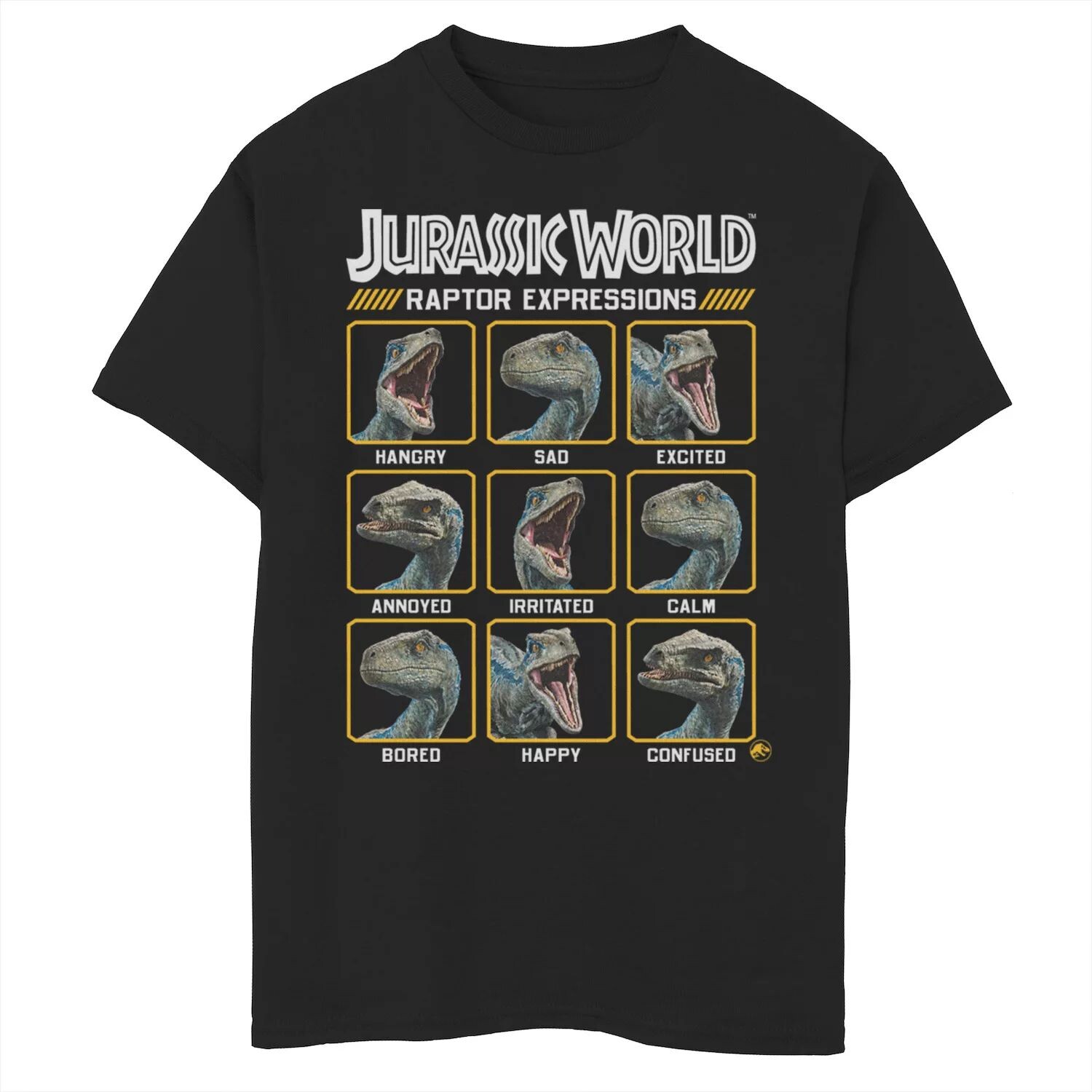 

Синяя футболка с изображением выражений Raptor для мальчиков 8–20 лет Jurassic World Two Licensed Character, Синий, Синяя футболка с изображением выражений Raptor для мальчиков 8–20 лет Jurassic World Two Licensed Character