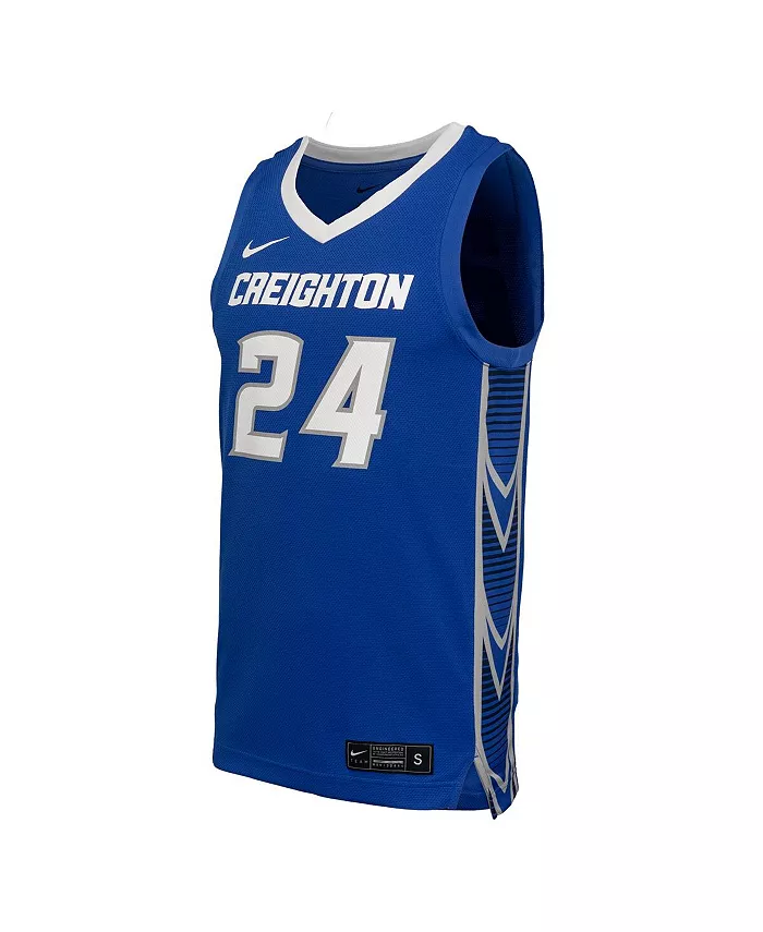 Мужская баскетбольная реплика футболки Creighton Bluejays синего цвета Nike — фото 3
