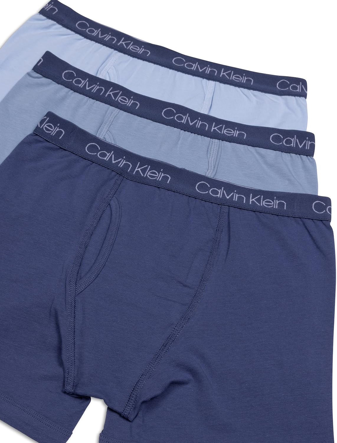 Комплект из 3 трусов-боксеров для мальчиков Calvin Klein, Blue Indigo/Ashley Blue/Skyway — фото 3